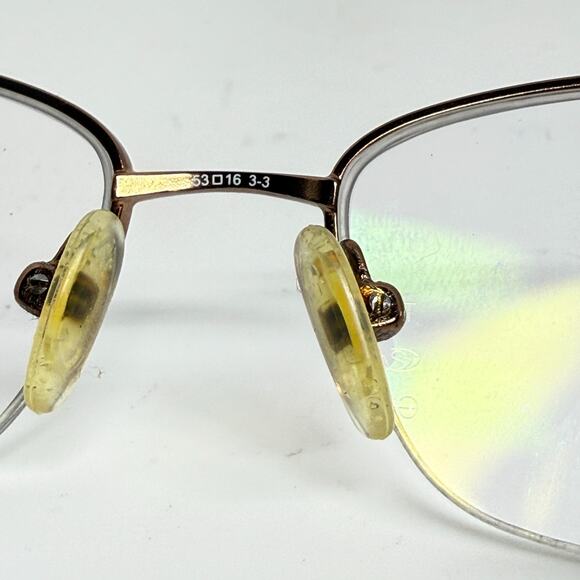 Safilo Emozioni 4351 Eyeglasses Frame Women's Gold Half Rim Rectangular 19771 - Picture 7 of 8